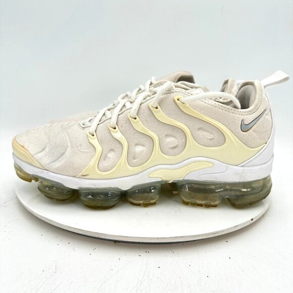 Nike Air Vapormax Plus Men Size 9.5 924453-100 White Pure Platinum Training Shoe